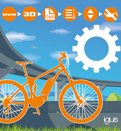自润滑的igus 3D打印链轮实现电动自行车的静音骑