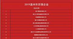 2019温州市百强企业榜单出炉 人本集团位列第七
